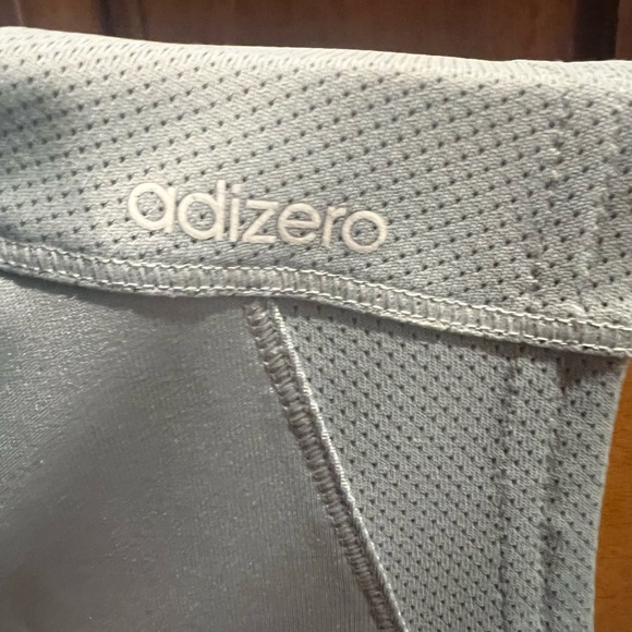 Adidas golf light grey size large summer wicking sleeveless polo collar - Picture 6 of 10